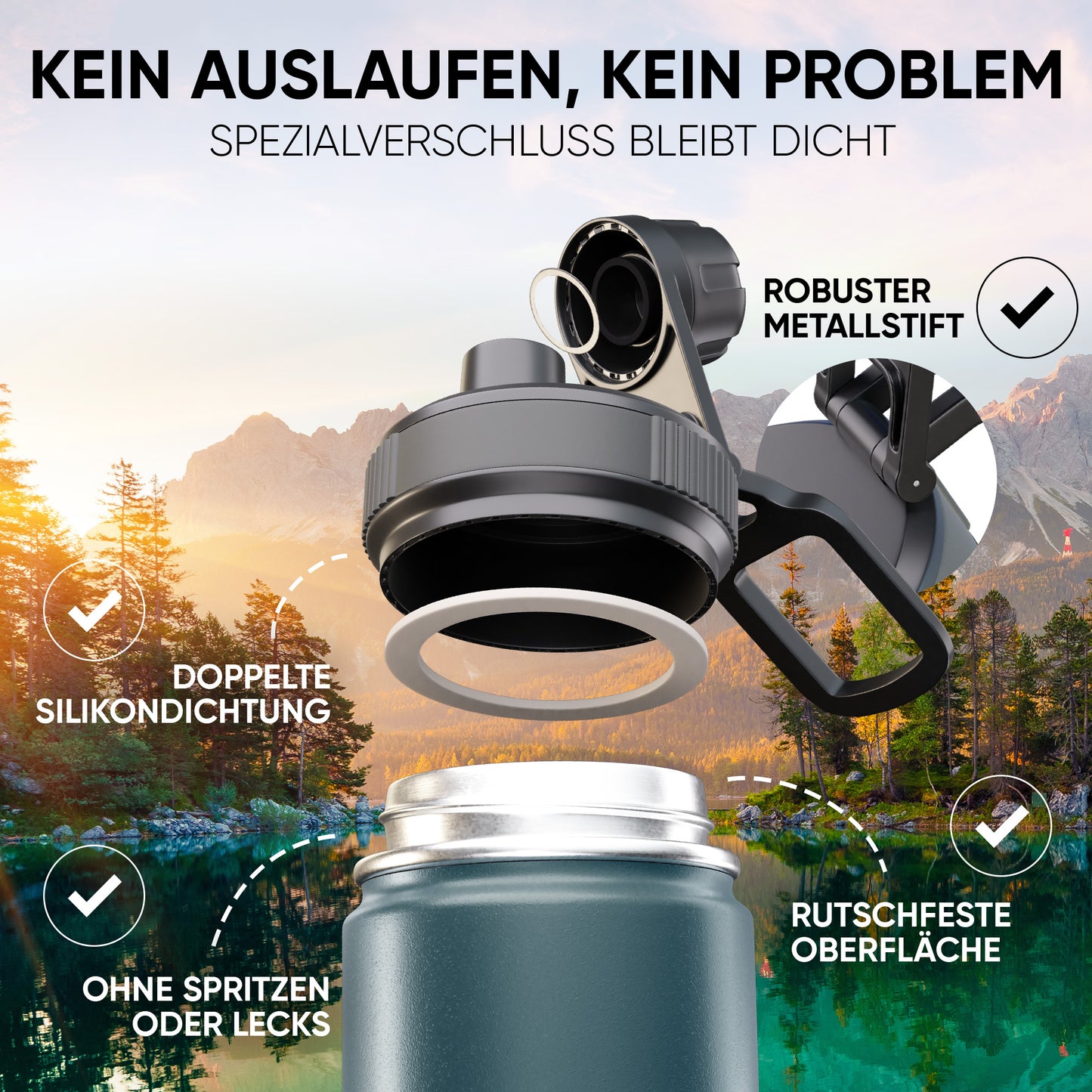 Lenxo Bottle 700 ml - Dunkelblau-Schwarz