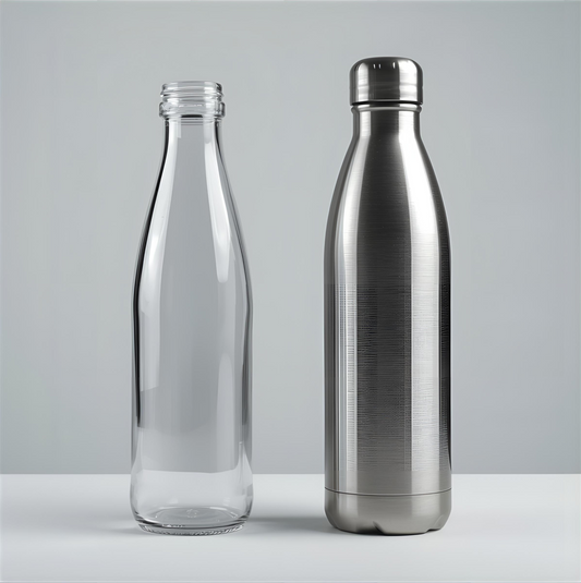 Edelstahl oder Glas? Der Unterschied der beiden Trinkflaschen-Materialien