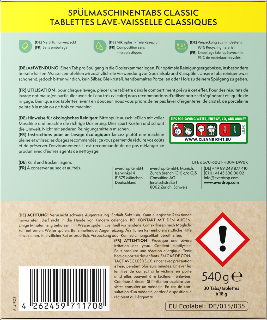 everdrop Geschirrspültabs